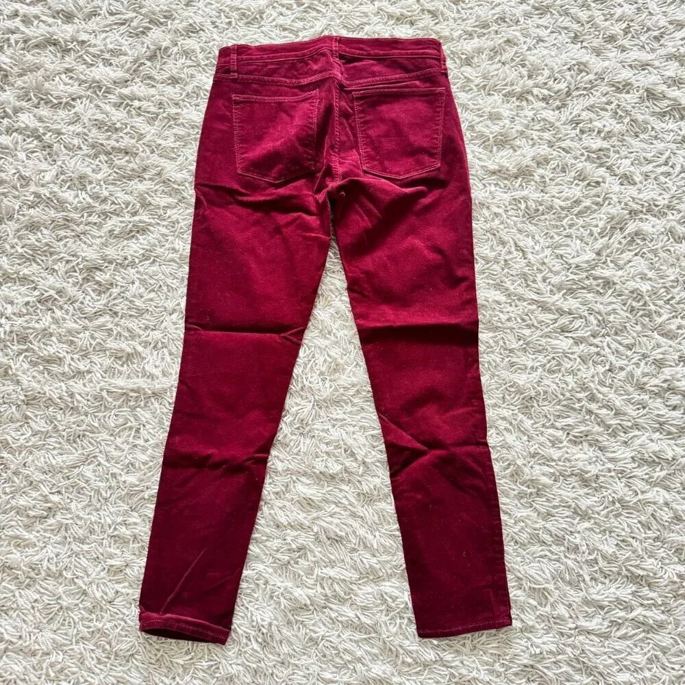 GAP Denim Corduroy Stretchy Low Rise Burgundy Pants - Size Small (fits like 4) - Picture 8 of 8